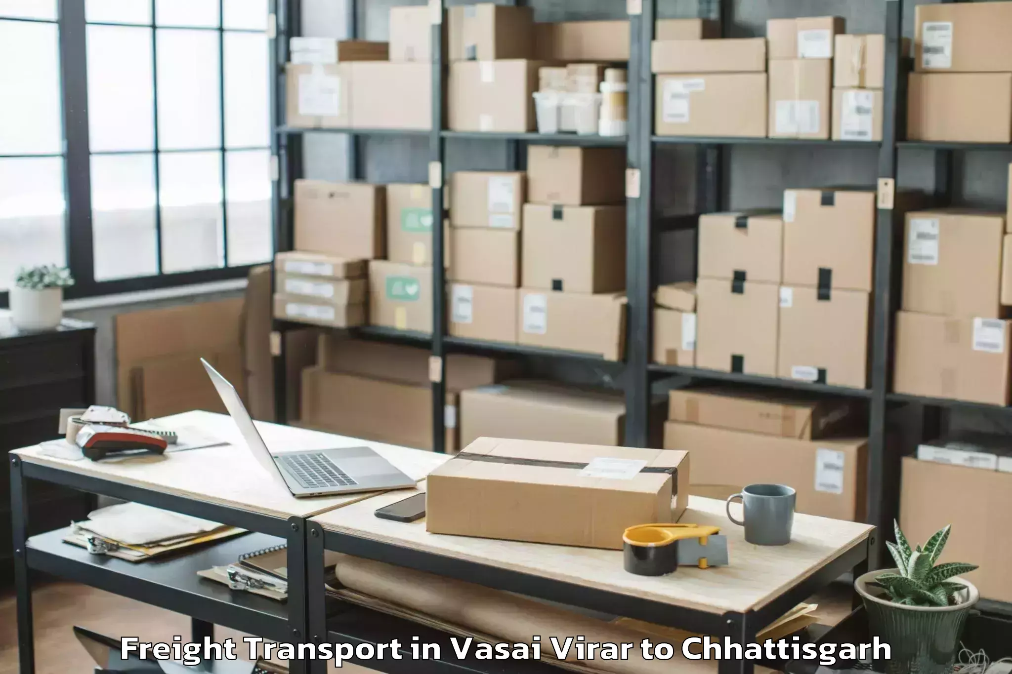 Efficient Vasai Virar to Bhatapara Freight Transport